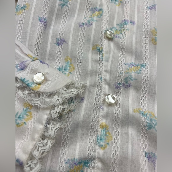 Vintage Stage West by Prior Pearl Lace Button Up Scully Sz 38 Made in USA NWT - Picture 9 of 11